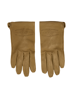 Louis Vuitton Gloves, Leather, Beige, Brown, B